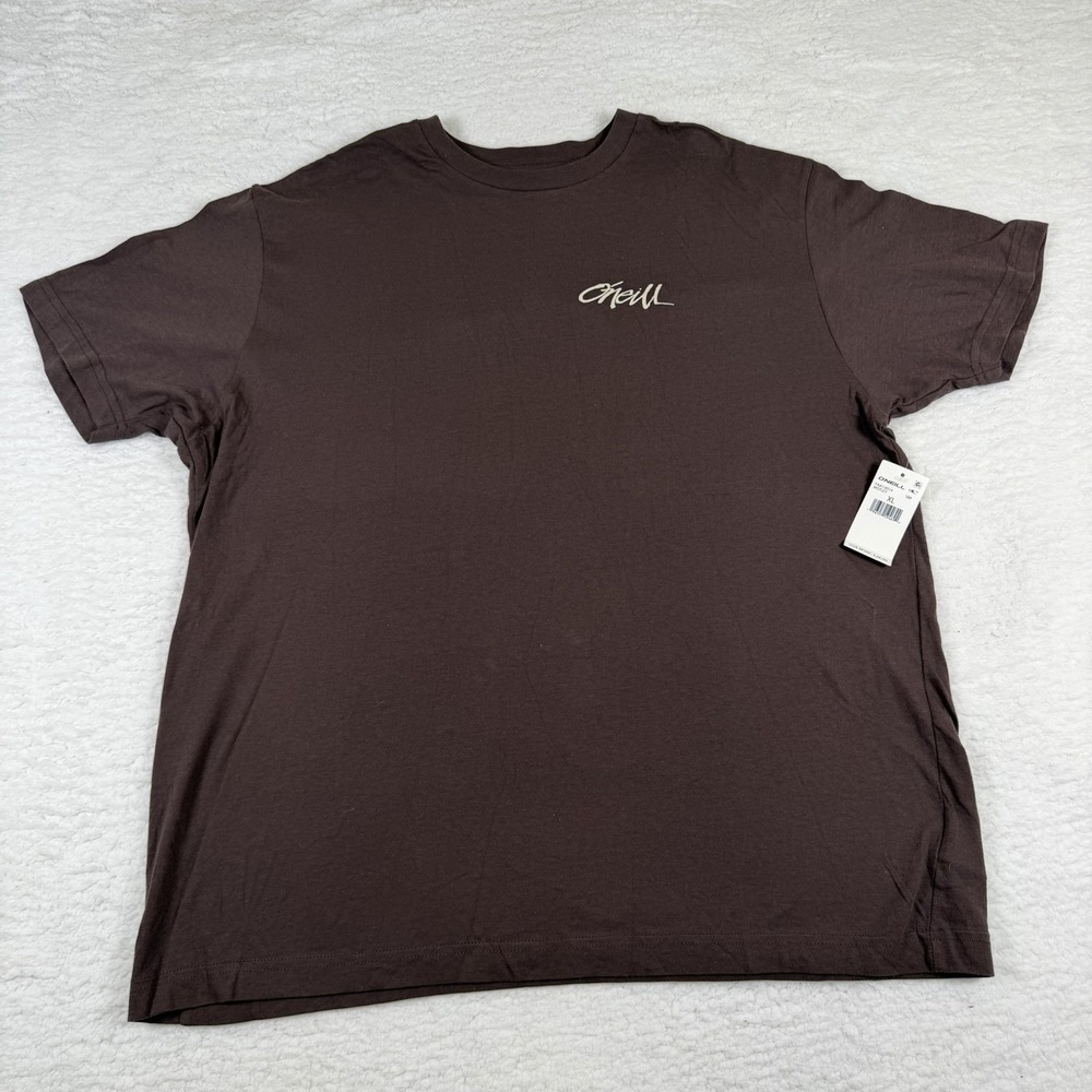 O'Neill Tee Shirt Mens Extra Large Brown Logo Graphic Retro Surf